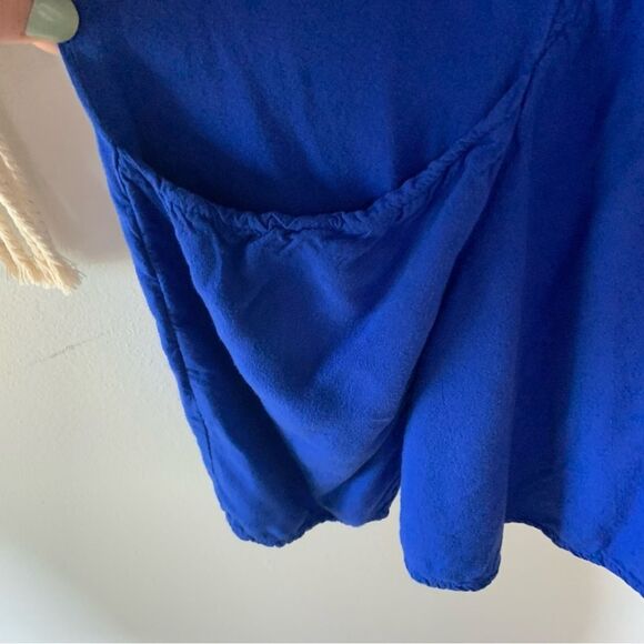 AMERICAN EAGLE Women’s Skater Slip Mini Dress Pockets Blue Size Small - Picture 5 of 14